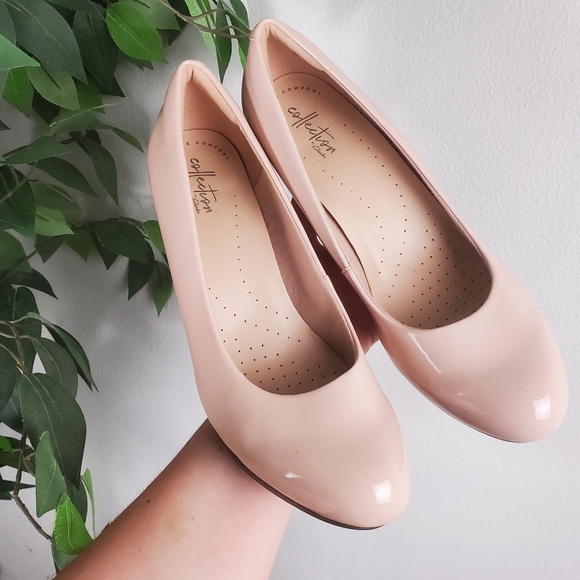 Clarks Ultimate Comfort Nude Pumps Heels Womens Size 9.5M - Picture 2 of 10